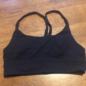 Navy Lululemon Sports Bra with Mesh Inlay on Back